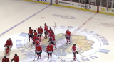 Chicago Blackhawks celebrate win at United Center.